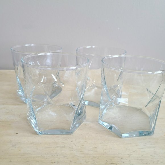 Crisa Libbey clear glass set of 4 glass. - Picture 2 of 5